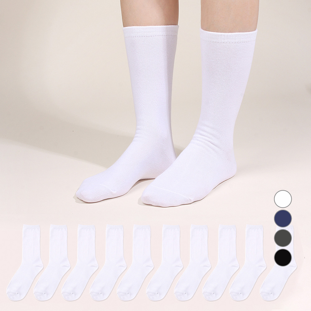 두발로 여성용 프리미엄 무지 장목 양말