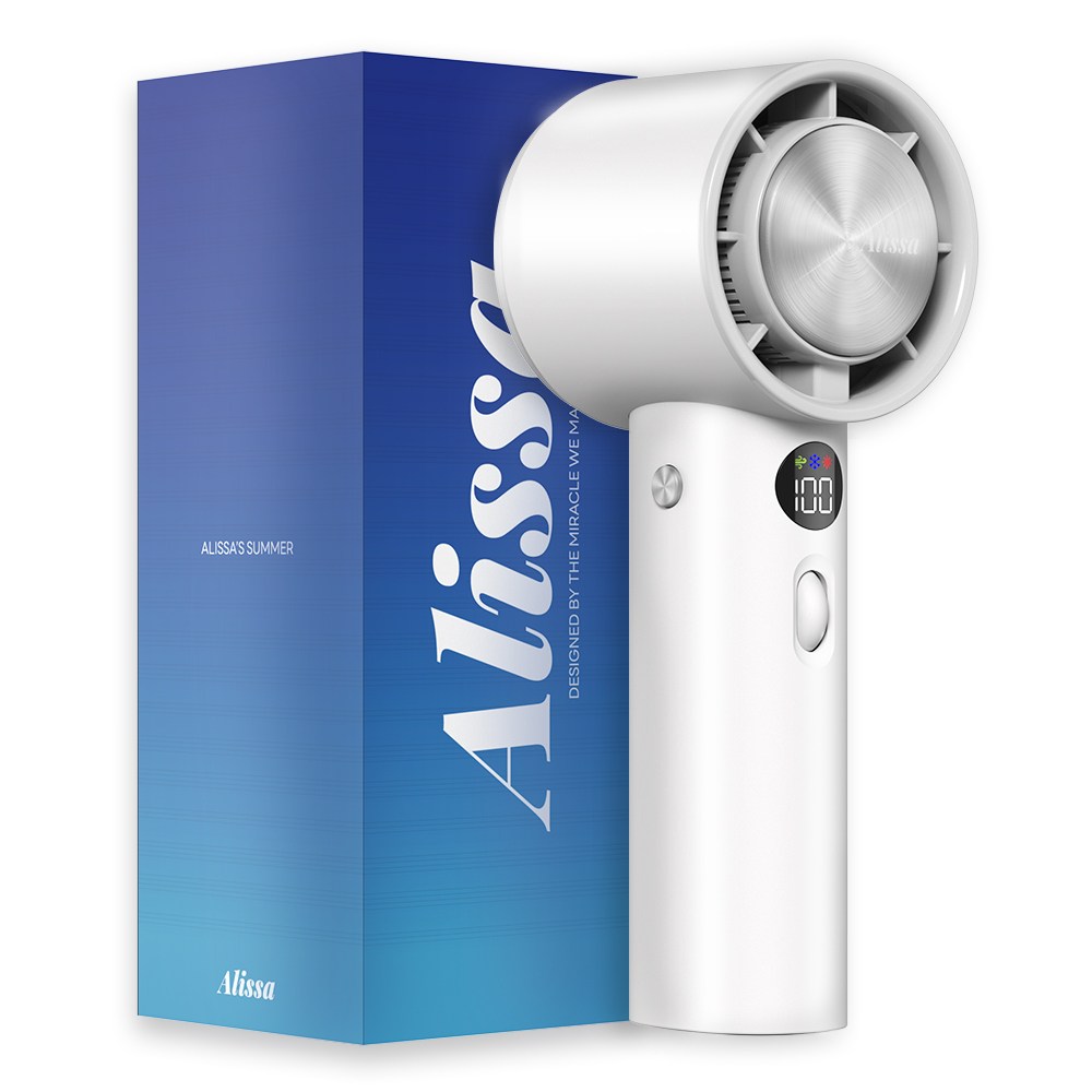 알리사 100단 아이스터보MAX 휴대용선풍기 급속 냉각 에어컨 손선풍기